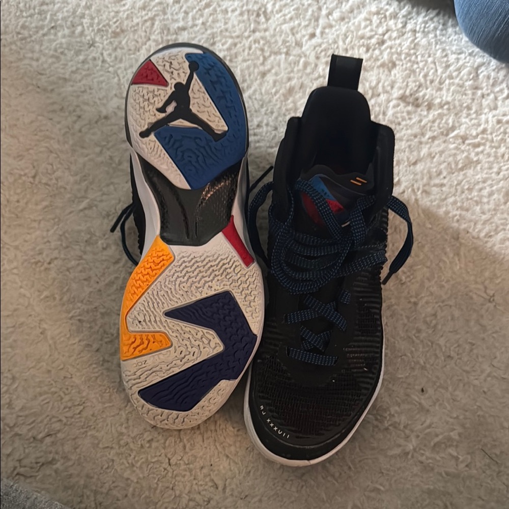 Jordan Black and Blue Sneakers